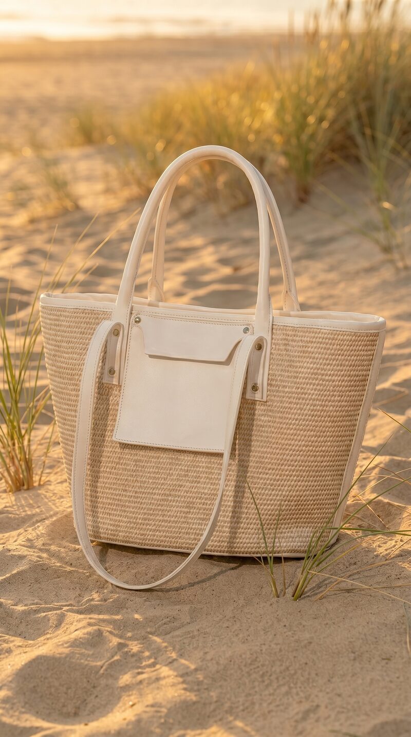 Accessories AI shoot — location, dunes at golden hour