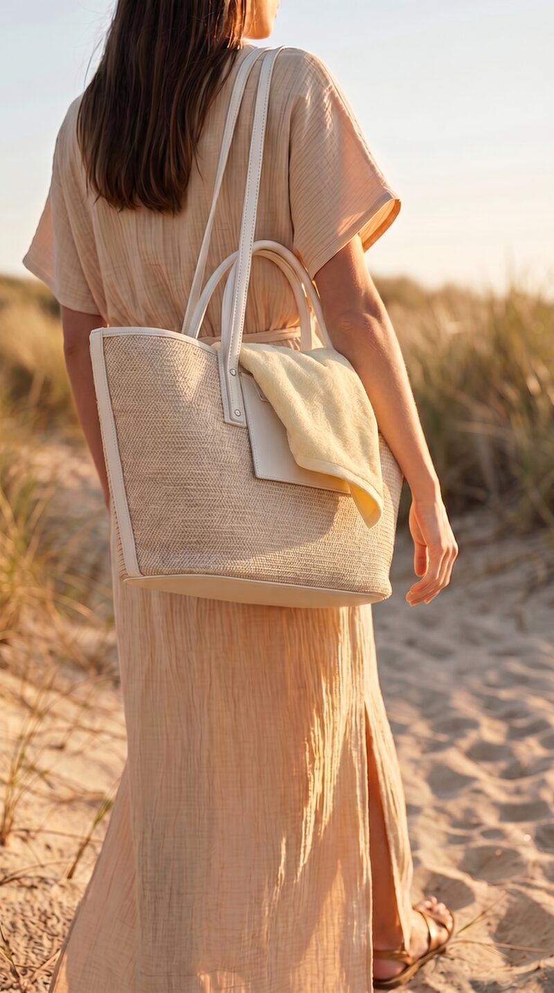 Accessories AI shoot — location, worn on shoulder, back view