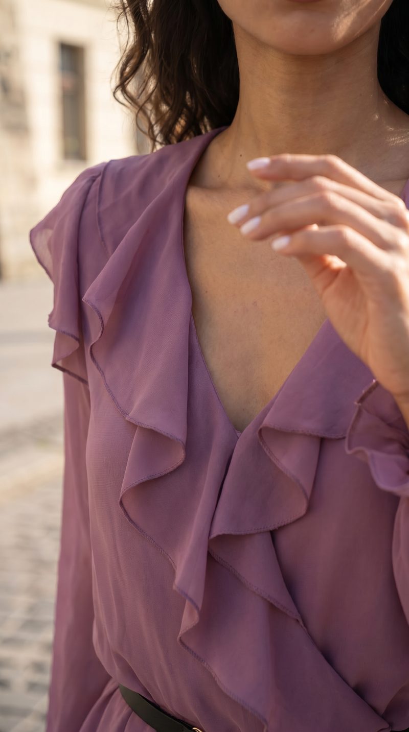 Fashion AI shoot — fabric detail, street