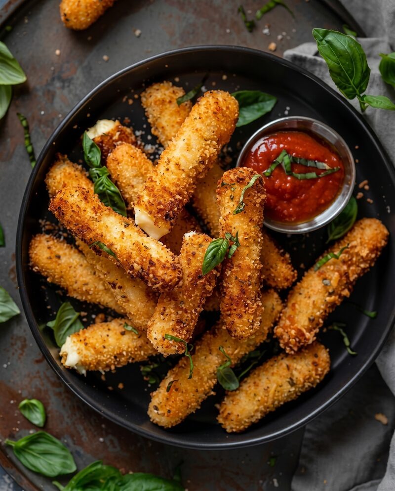 Restaurant menu AI shoot — mozzarella sticks