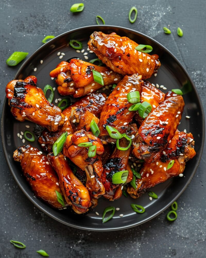Restaurant menu AI shoot — glazed chicken wings