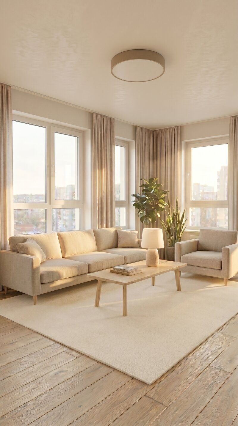 Interior AI design — after, Scandinavian style